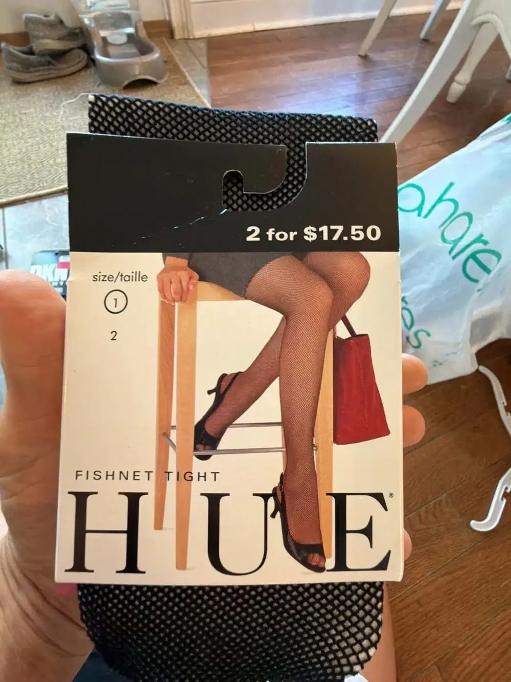 Hue Women's Fishnet Tights in Black, Size 1